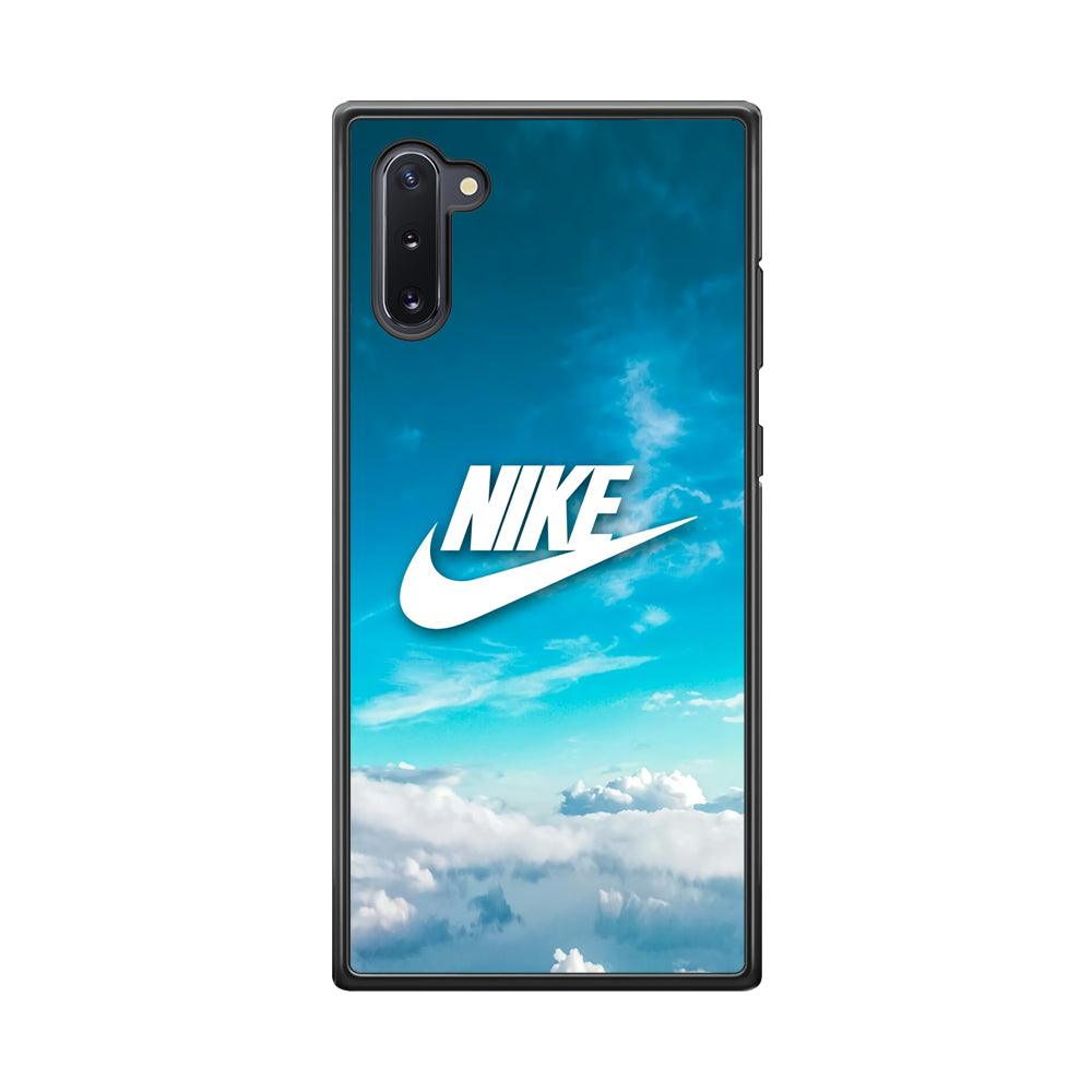 Nike Bluish Cloudy Samsung Galaxy Note 10 Case-Rubber Black (2D Case)-Oxvistore