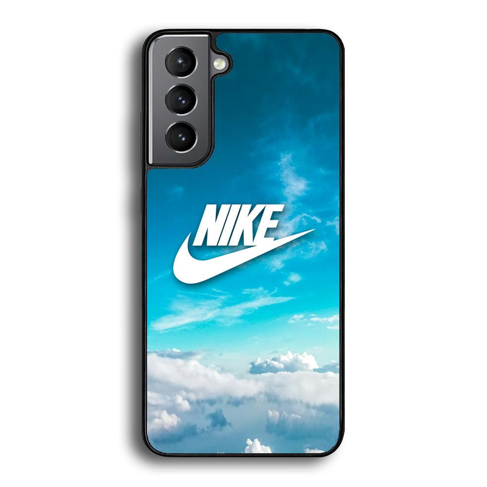 Nike Bluish Cloudy Samsung Galaxy S22 Plus Case-Rubber Black (2D Case)-Oxvistore