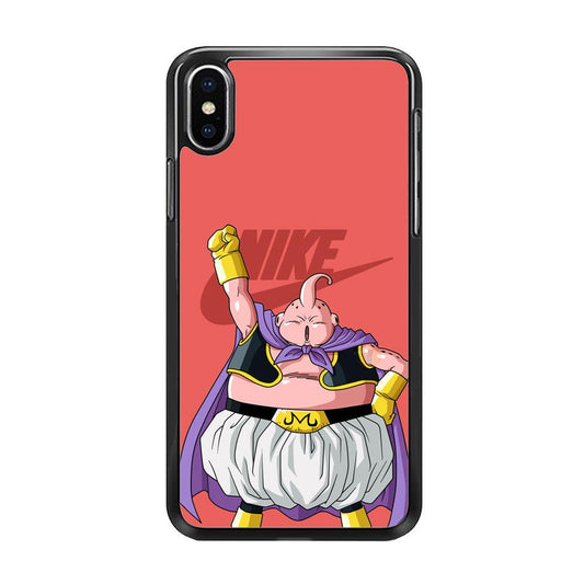 Nike Boo Pink iPhone XS MAX Case-Rubber Black (2D Case)-Oxvistore