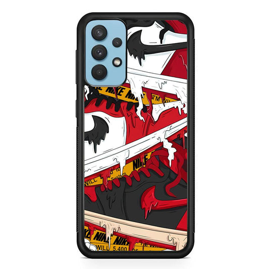 Nike Break The Limit Samsung Galaxy A32 Case-Rubber Black (2D Case)-Oxvistore