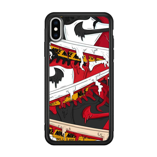 Nike Break The Limit iPhone Xs Max Case-Rubber Black (2D Case)-Oxvistore