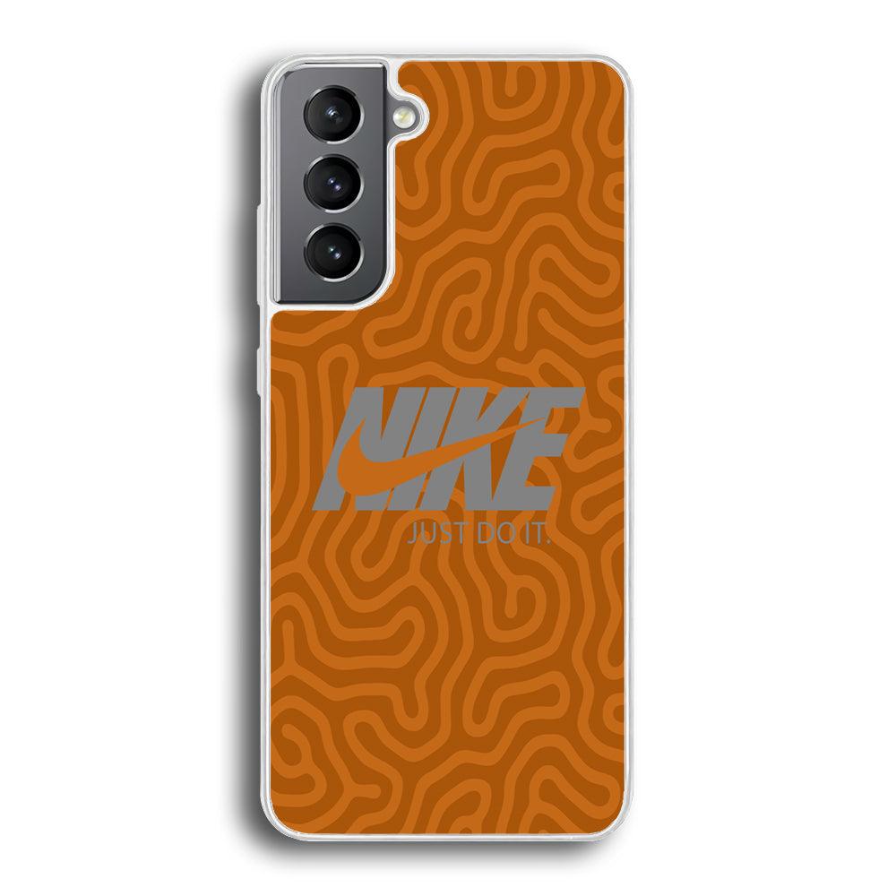 Nike Brown Maze Samsung Galaxy S21 Case-Oxvistore