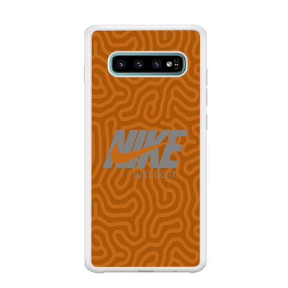 Nike Brown Maze Samsung Galaxy S10 Case-Oxvistore