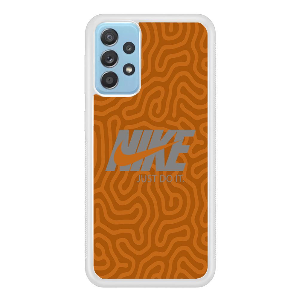 Nike Brown Maze Samsung Galaxy A72 Case-Oxvistore