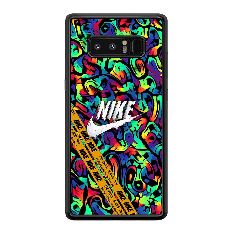Nike Brushing The Canvas Samsung Galaxy Note 8 Case-Rubber Black (2D Case)-Oxvistore