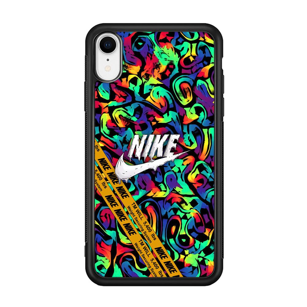 Nike Brushing The Canvas iPhone XR Case-Rubber Black (2D Case)-Oxvistore