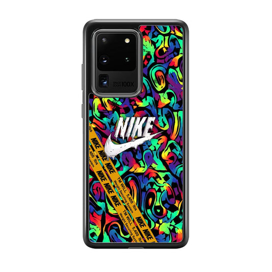Nike Brushing The Canvas Samsung Galaxy S20 Ultra Case-Rubber Black (2D Case)-Oxvistore
