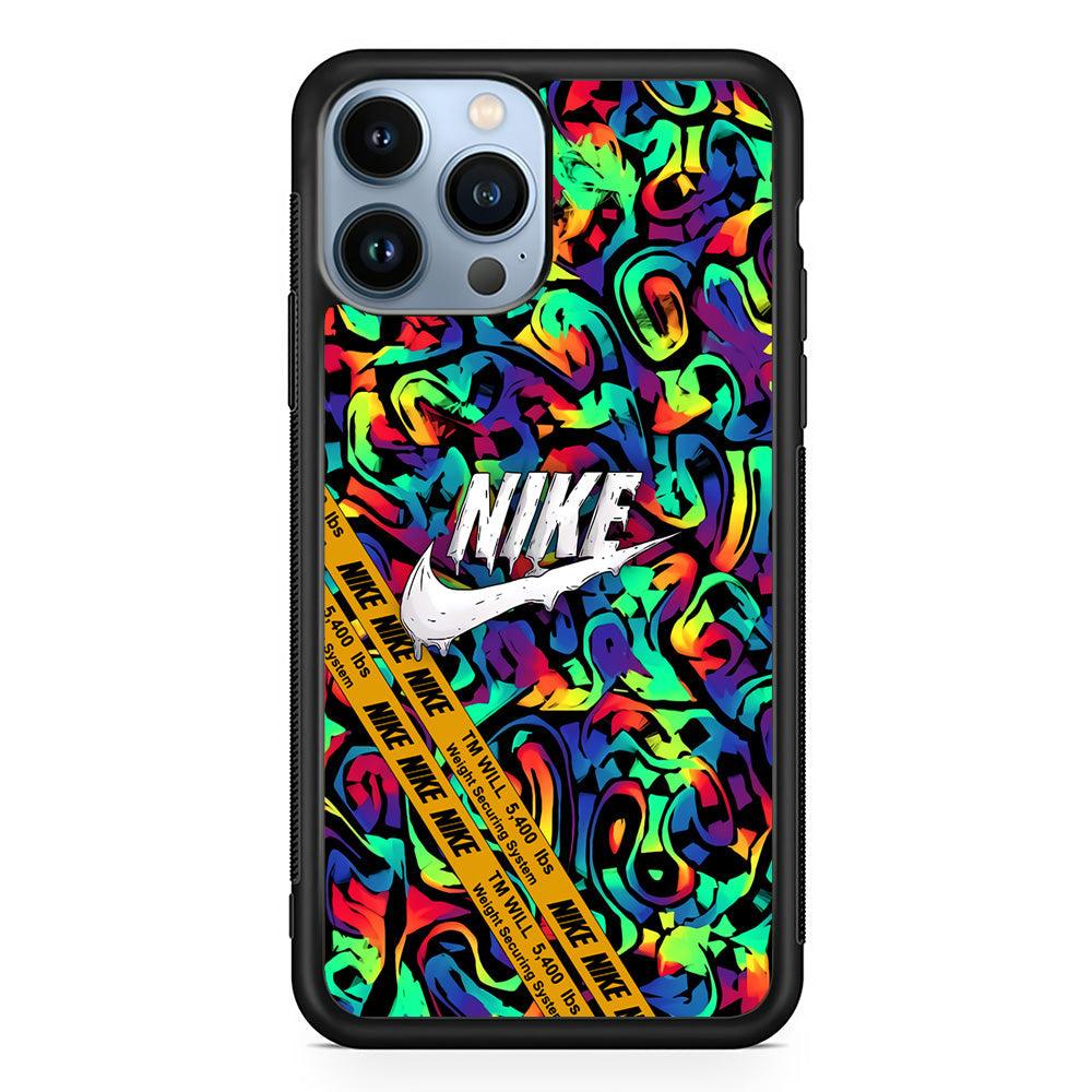 Nike Brushing The Canvas iPhone 13 Pro Max Case-Rubber Black (2D Case)-Oxvistore