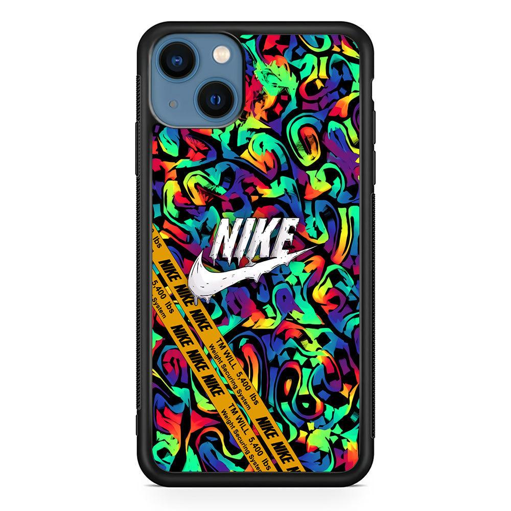 Nike Brushing The Canvas iPhone 14 Case-Rubber Black (2D Case)-Oxvistore