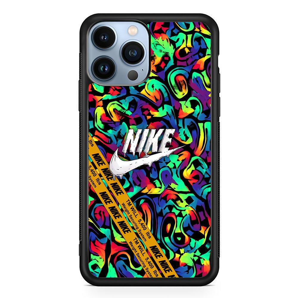 Nike Brushing The Canvas iPhone 14 Pro Case-Rubber Black (2D Case)-Oxvistore