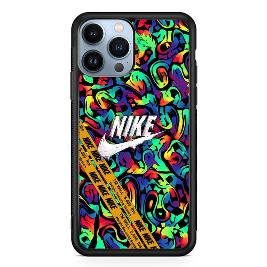 Nike Brushing The Canvas iPhone 14 Pro Case-Rubber Black (2D Case)-Oxvistore