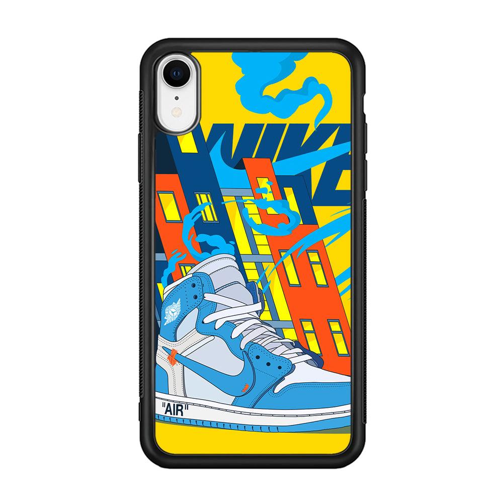 Nike Building of Style iPhone XR Case-Rubber Black (2D Case)-Oxvistore