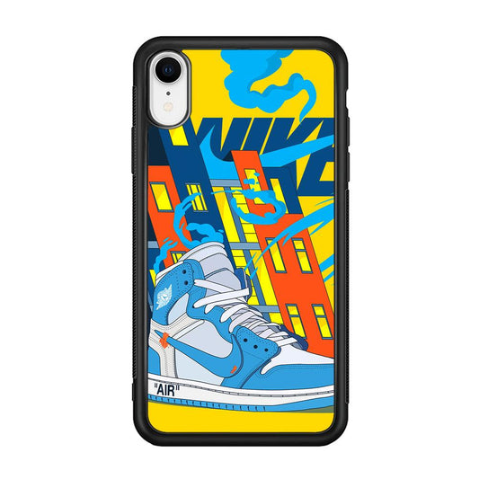 Nike Building of Style iPhone XR Case-Rubber Black (2D Case)-Oxvistore
