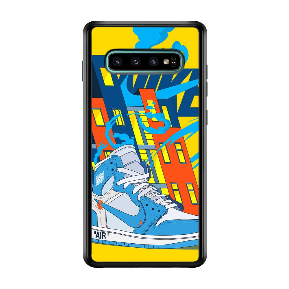 Nike Building of Style Samsung Galaxy S10 Case-Rubber Black (2D Case)-Oxvistore