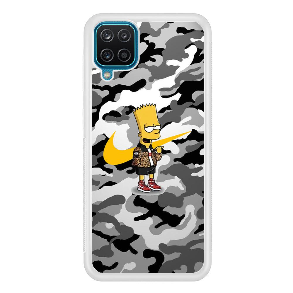 Nike Camo Theme and Bart Code Samsung Galaxy A12 Case-Oxvistore