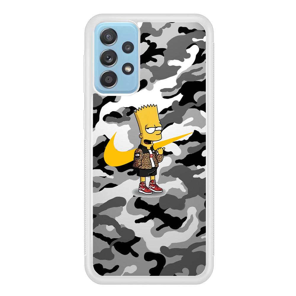 Nike Camo Theme and Bart Code Samsung Galaxy A52 Case-Oxvistore