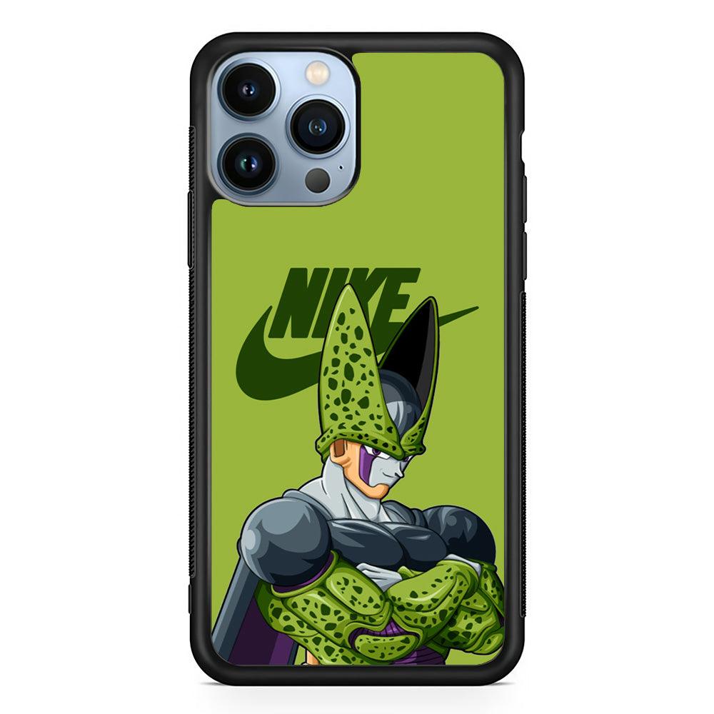 Nike Cell Green iPhone 13 Pro Max Case-Rubber Black (2D Case)-Oxvistore