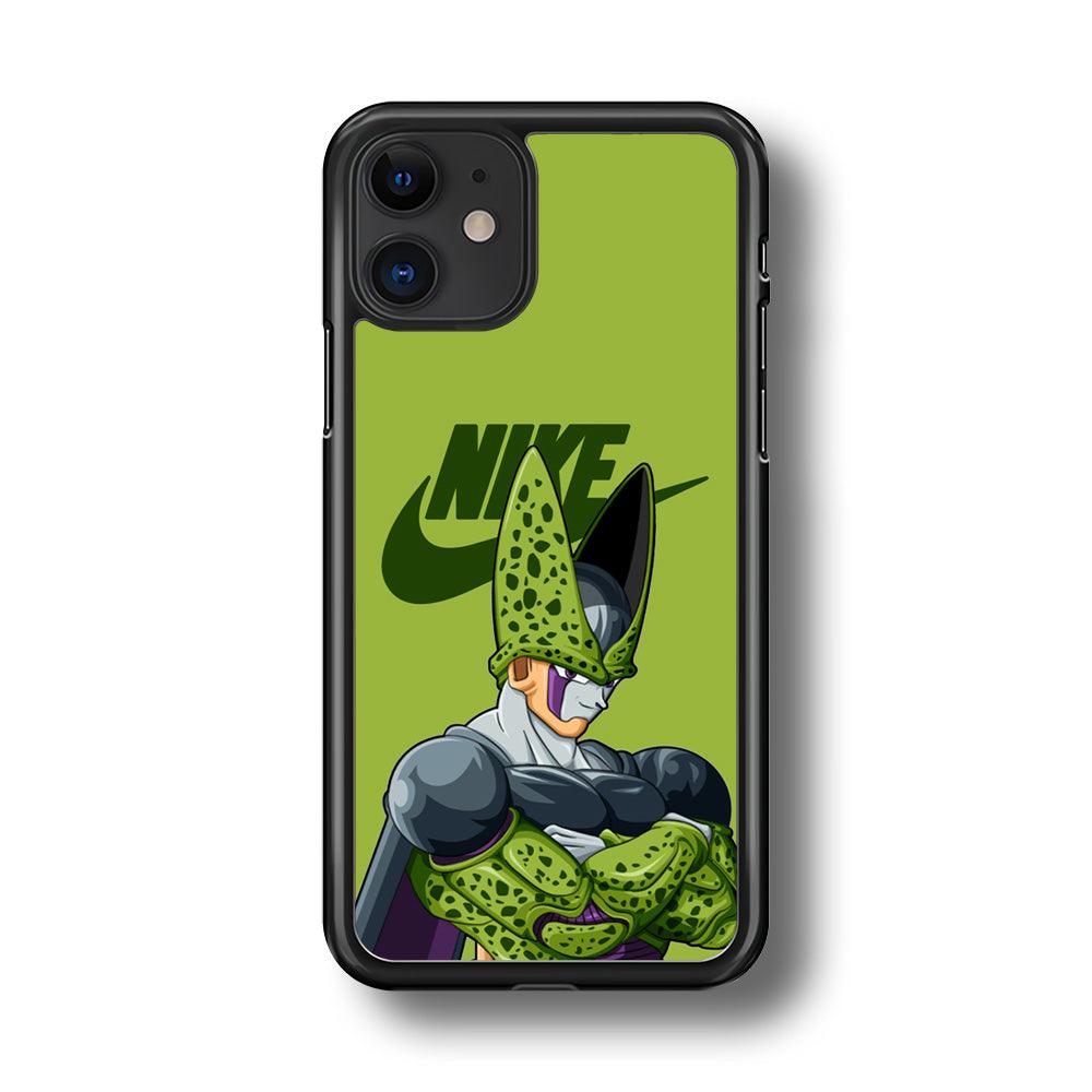 Nike Cell Green iPhone 11 Case-Rubber Black (2D Case)-Oxvistore