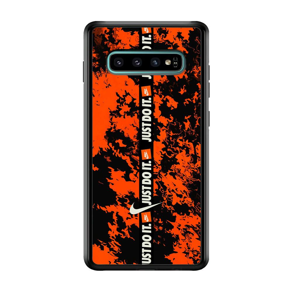 Nike Center of Alteration Samsung Galaxy S10 Case-Rubber Black (2D Case)-Oxvistore