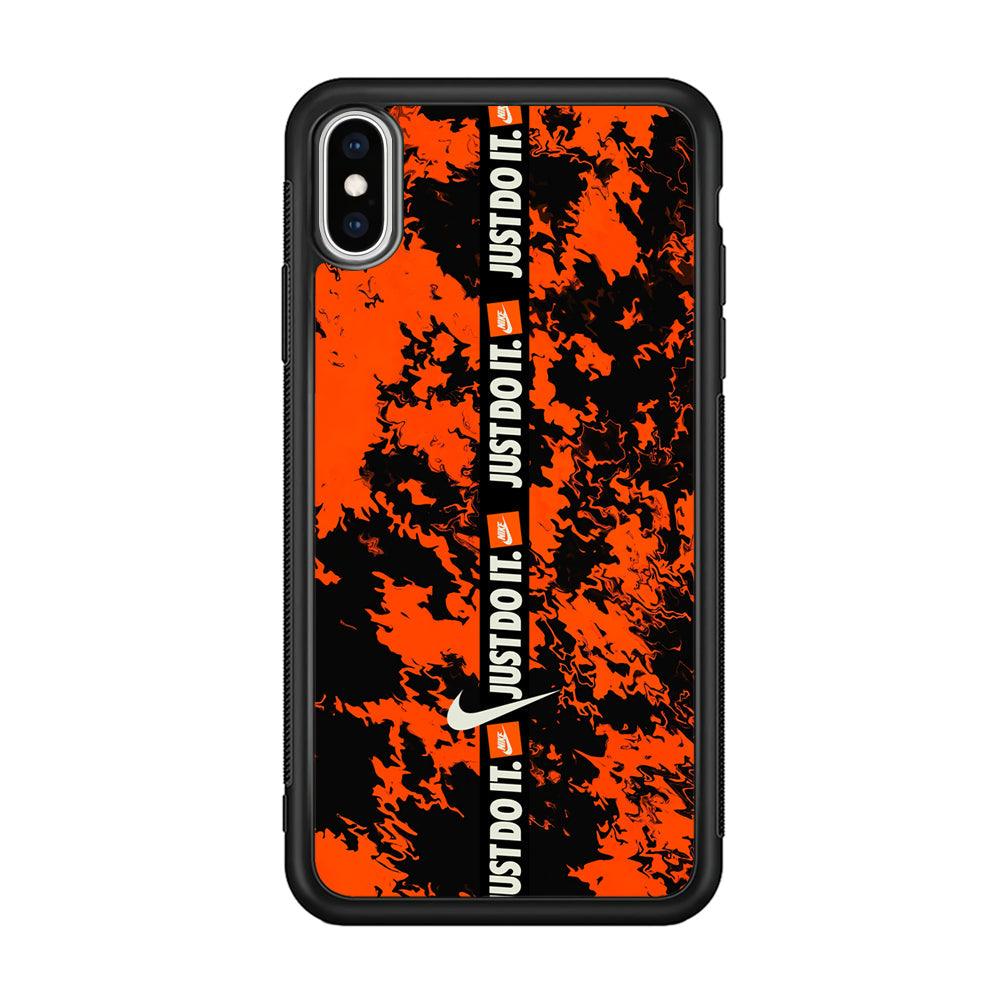 Nike Center of Alteration iPhone Xs Max Case-Rubber Black (2D Case)-Oxvistore