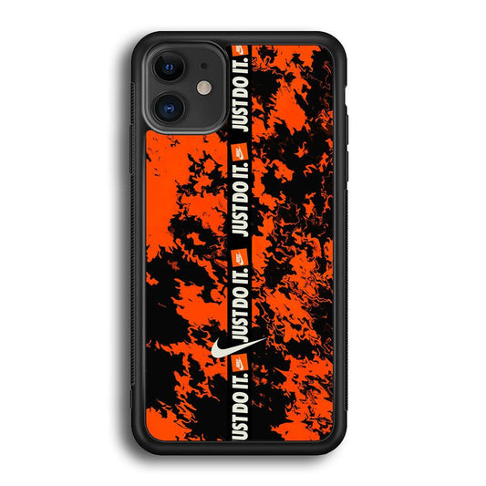 Nike Center of Alteration iPhone 11 Case-Rubber Black (2D Case)-Oxvistore