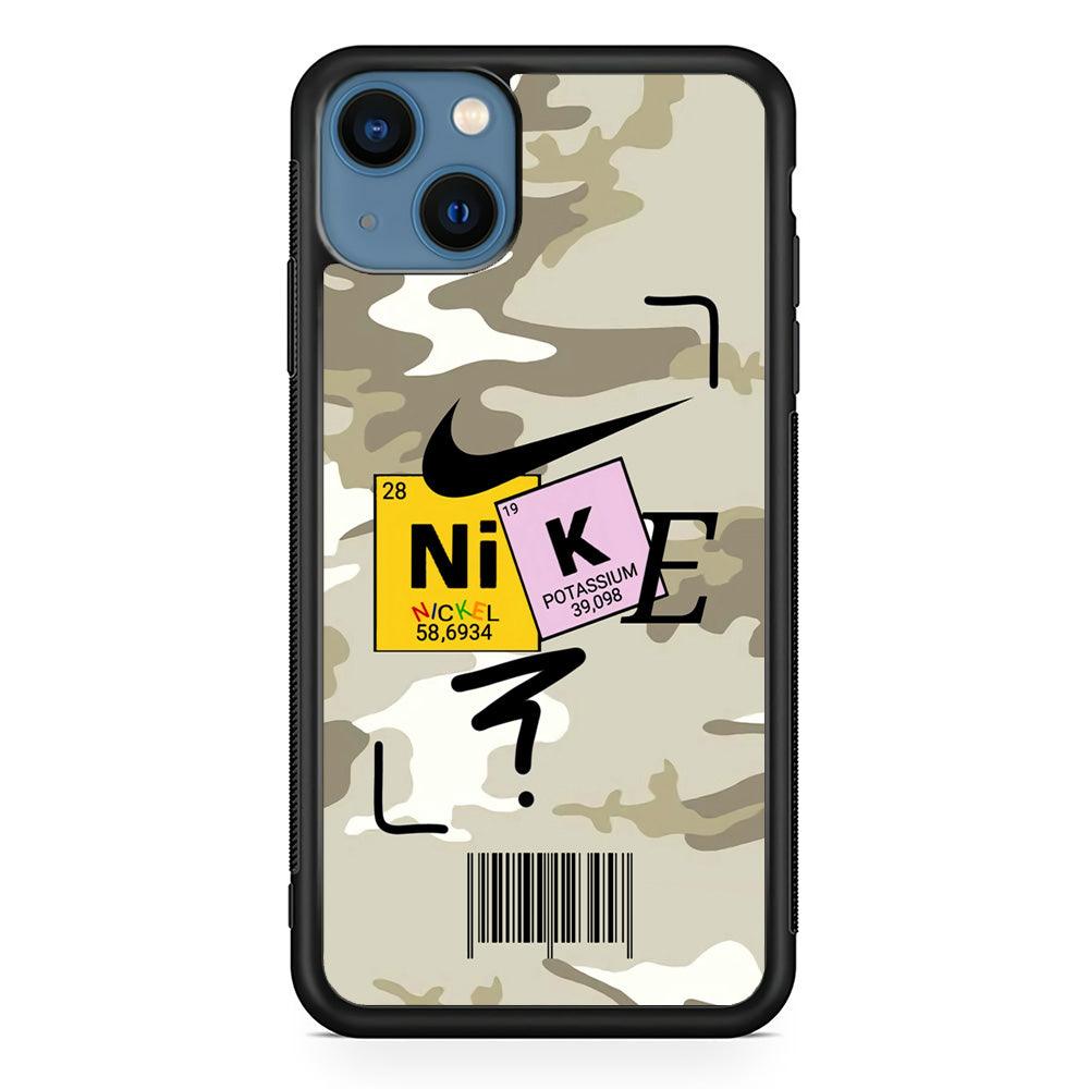 Nike Chemical Formula iPhone 15 Case-Rubber Black (2D Case)-Oxvistore
