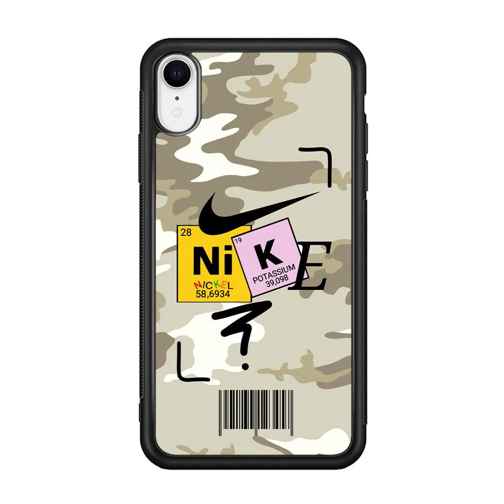 Nike Chemical Formula iPhone XR Case-Rubber Black (2D Case)-Oxvistore