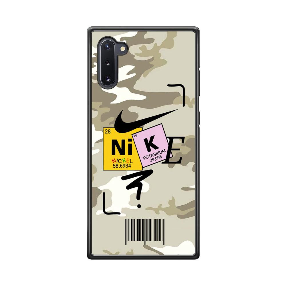 Nike Chemical Formula Samsung Galaxy Note 10 Case-Rubber Black (2D Case)-Oxvistore