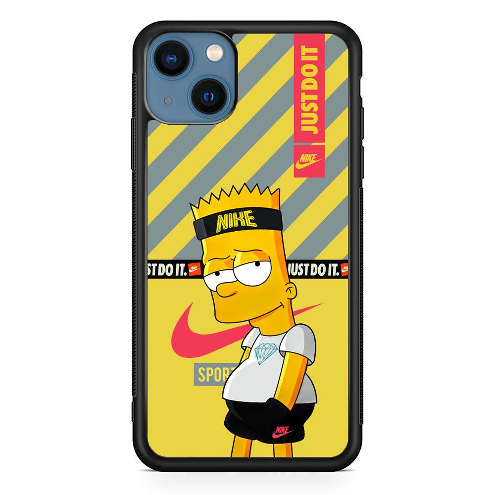 Nike Chill Bart iPhone 15 Case-Rubber Black (2D Case)-Oxvistore