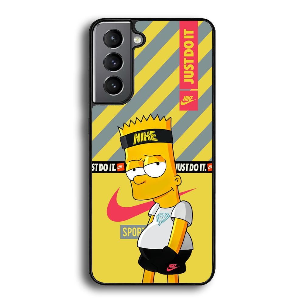 Nike Chill Bart Samsung Galaxy S24 Case-Rubber Black (2D Case)-Oxvistore