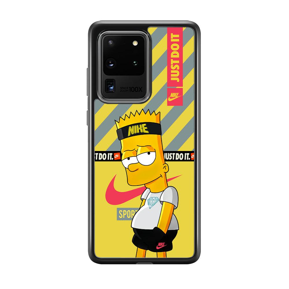 Nike Chill Bart Samsung Galaxy S20 Ultra Case-Rubber Black (2D Case)-Oxvistore
