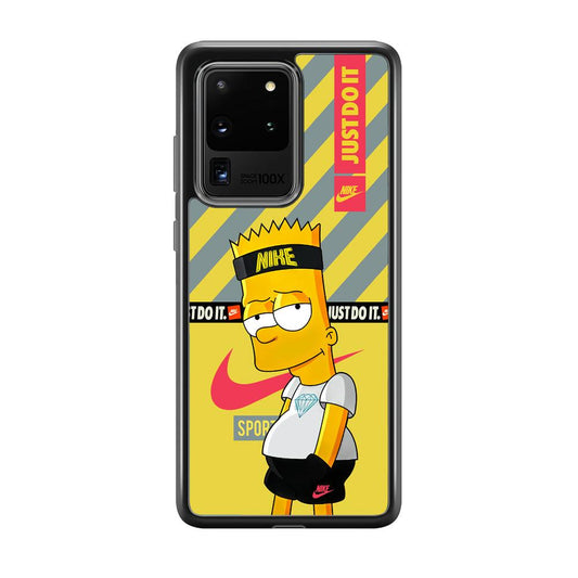 Nike Chill Bart Samsung Galaxy S20 Ultra Case-Rubber Black (2D Case)-Oxvistore