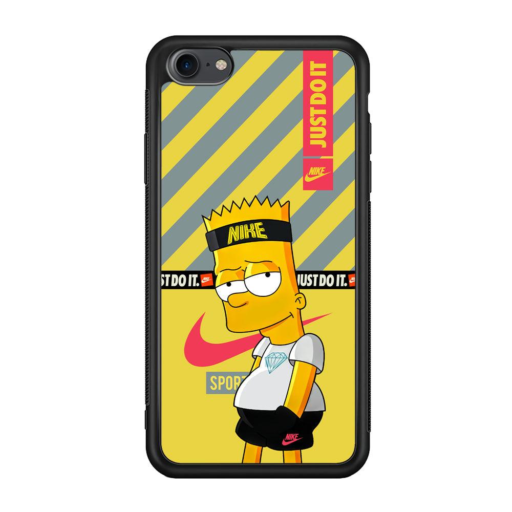 Nike Chill Bart iPhone 7 Case-Rubber Black (2D Case)-Oxvistore