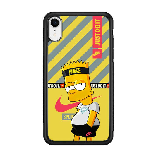 Nike Chill Bart iPhone XR Case-Rubber Black (2D Case)-Oxvistore
