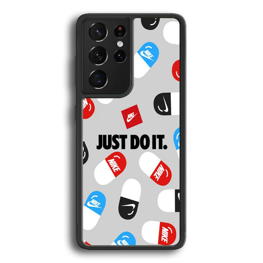 Nike Chill Pill Patern Samsung Galaxy S24 Ultra Case-Rubber Black (2D Case)-Oxvistore