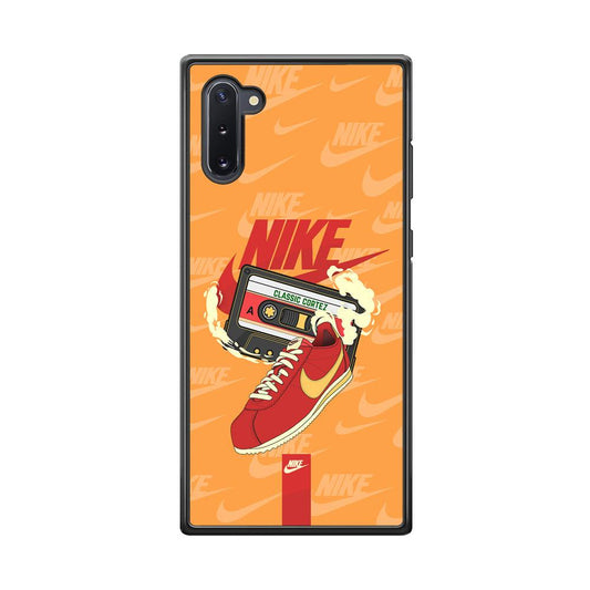 Nike Classic Stride Samsung Galaxy Note 10 Case-Rubber Black (2D Case)-Oxvistore