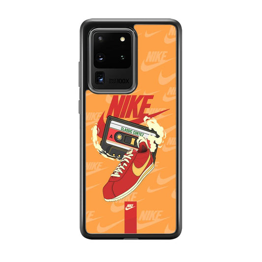 Nike Classic Stride Samsung Galaxy S20 Ultra Case-Rubber Black (2D Case)-Oxvistore