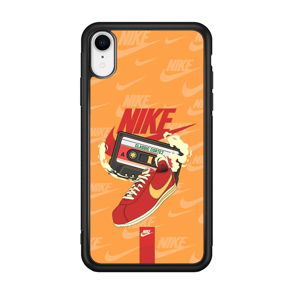 Nike Classic Stride iPhone XR Case-Rubber Black (2D Case)-Oxvistore