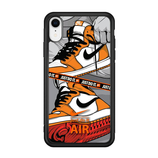 Nike Close Up The Sneaker iPhone XR Case-Rubber Black (2D Case)-Oxvistore
