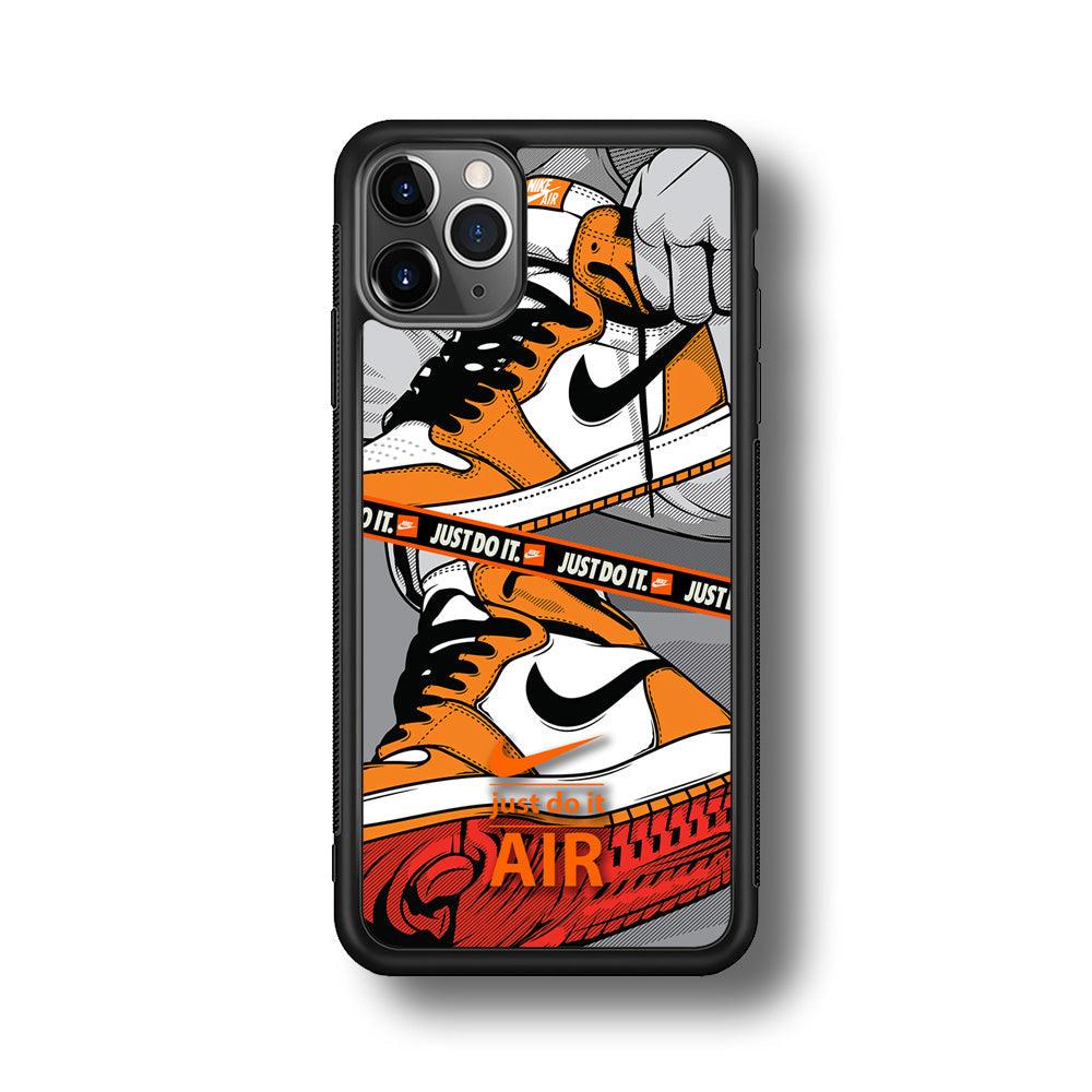 Nike Close Up The Sneaker iPhone 11 Pro Max Case-Rubber Black (2D Case)-Oxvistore