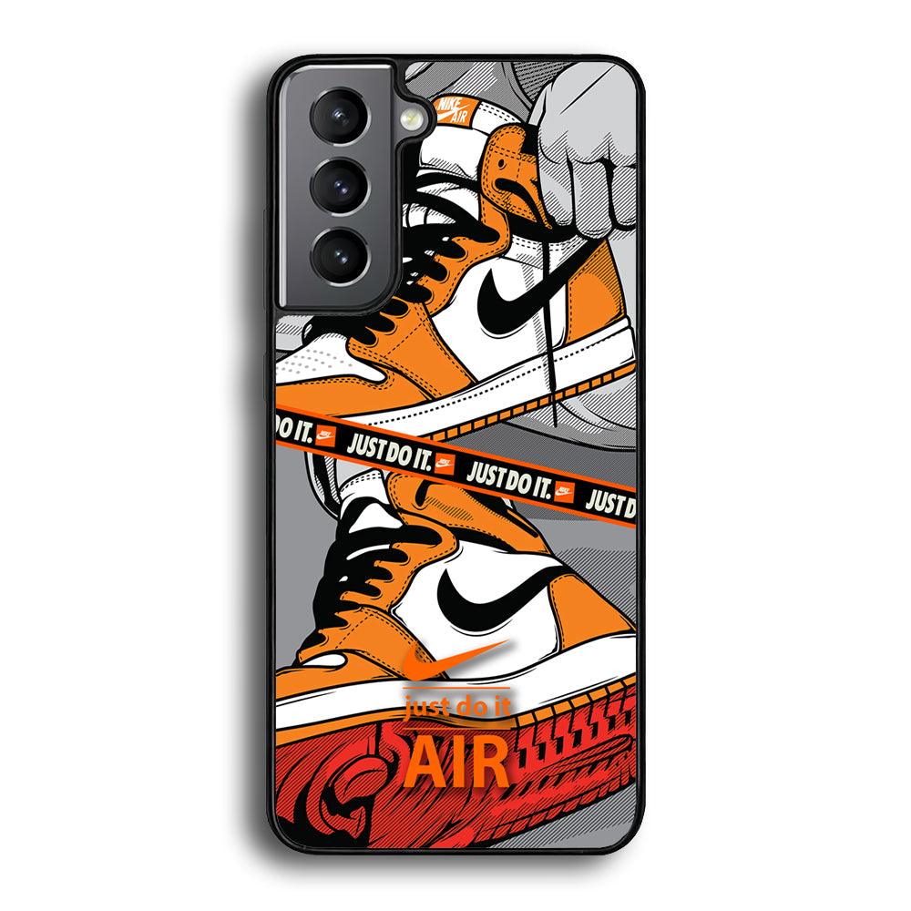 Nike Close Up The Sneaker Samsung Galaxy S24 Case-Rubber Black (2D Case)-Oxvistore