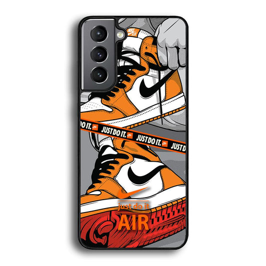 Nike Close Up The Sneaker Samsung Galaxy S24 Case-Rubber Black (2D Case)-Oxvistore