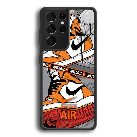 Nike Close Up The Sneaker Samsung Galaxy S22 Ultra Case-Rubber Black (2D Case)-Oxvistore