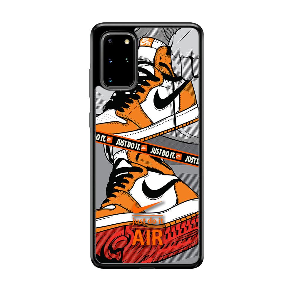 Nike Close Up The Sneaker Samsung Galaxy S20 Plus Case-Rubber Black (2D Case)-Oxvistore