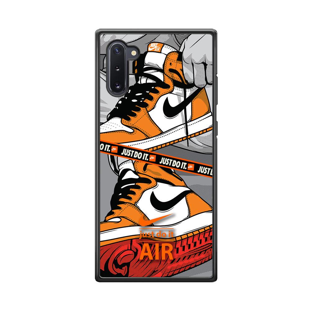 Nike Close Up The Sneaker Samsung Galaxy Note 10 Case-Rubber Black (2D Case)-Oxvistore