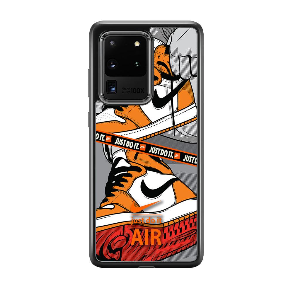 Nike Close Up The Sneaker Samsung Galaxy S20 Ultra Case-Rubber Black (2D Case)-Oxvistore