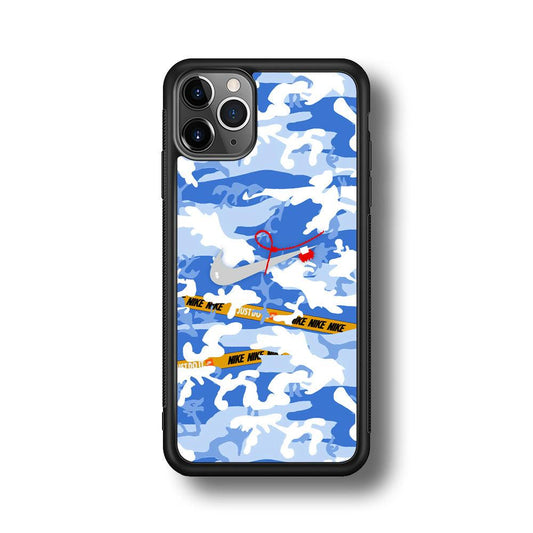 Nike Cloudy Sky Camo iPhone 11 Pro Max Case-Rubber Black (2D Case)-Oxvistore