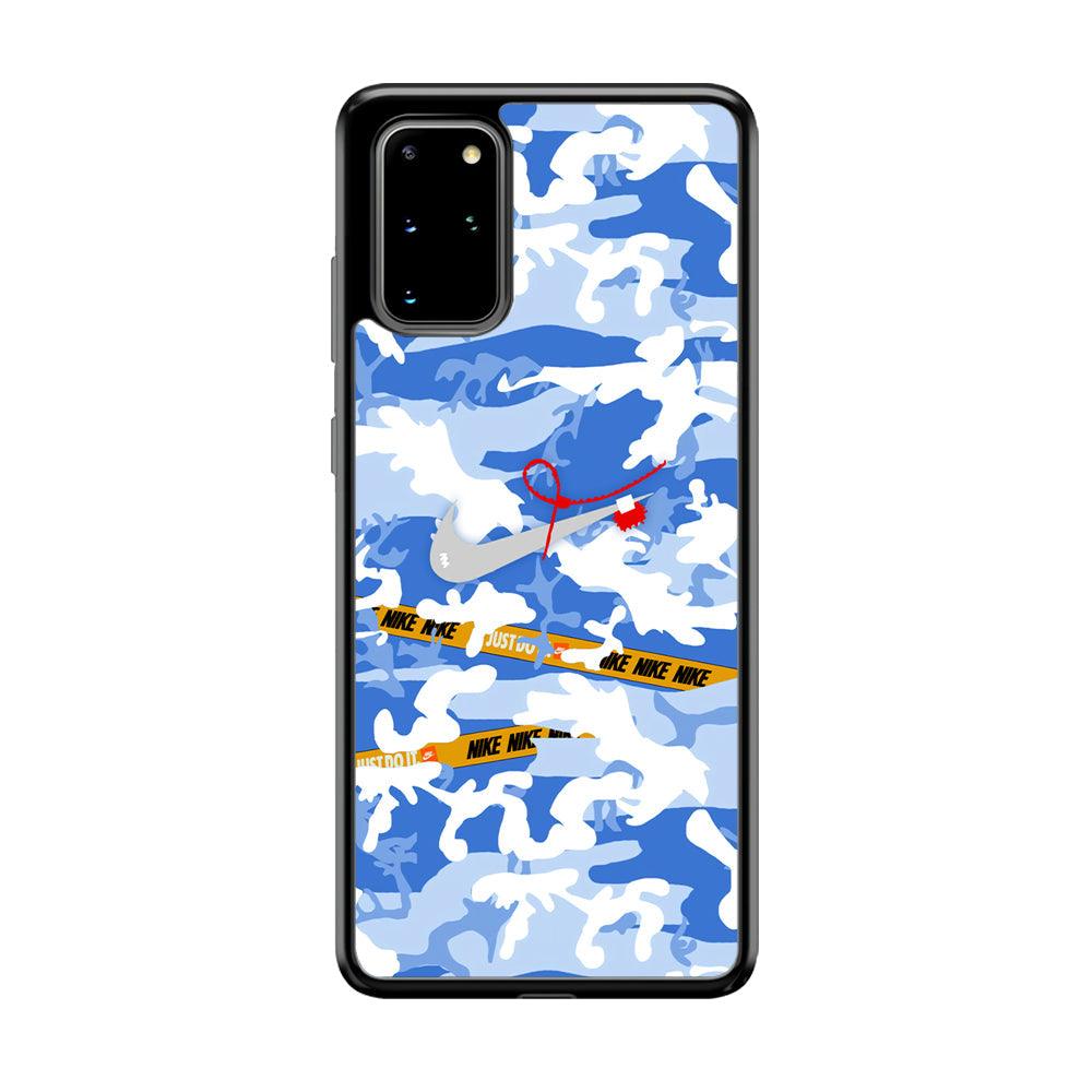 Nike Cloudy Sky Camo Samsung Galaxy S20 Plus Case-Rubber Black (2D Case)-Oxvistore