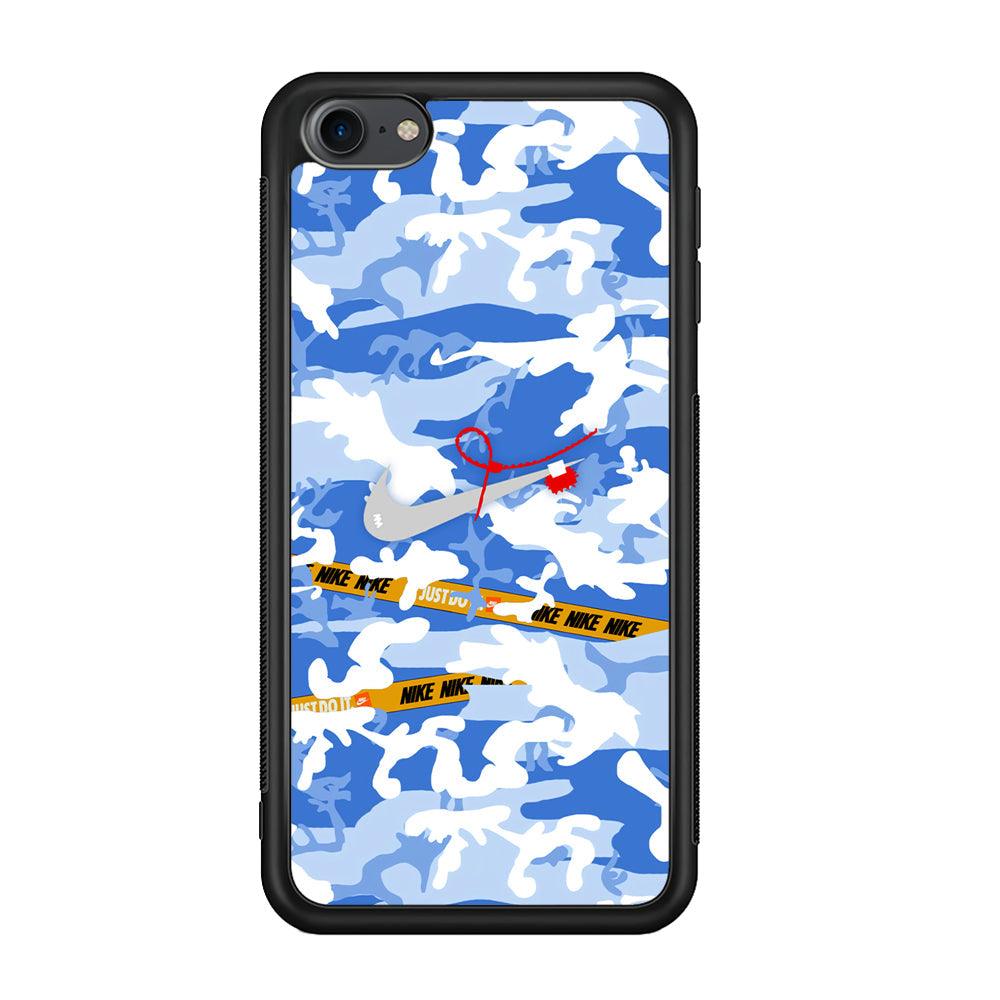 Nike Cloudy Sky Camo iPod Touch 6 Case-Rubber Black (2D Case)-Oxvistore