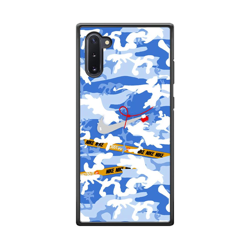 Nike Cloudy Sky Camo Samsung Galaxy Note 10 Case-Rubber Black (2D Case)-Oxvistore